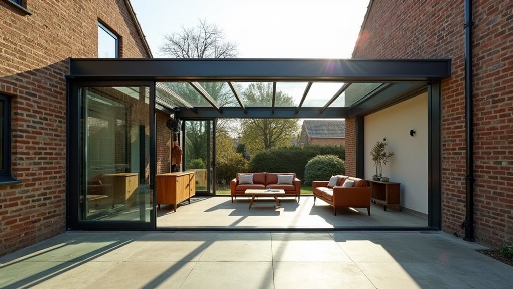 contemporary transparent home addition