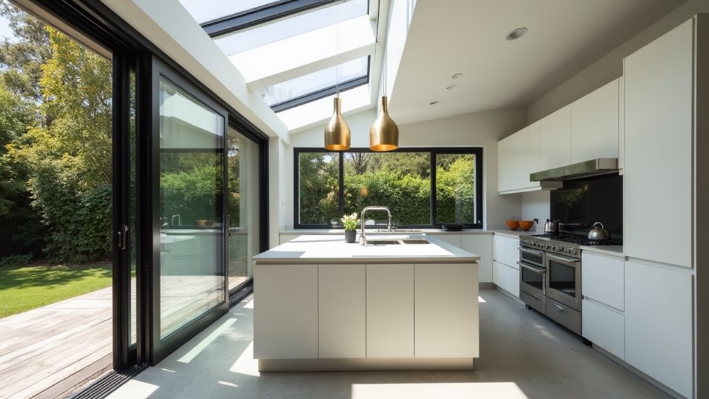glass box architectural extension