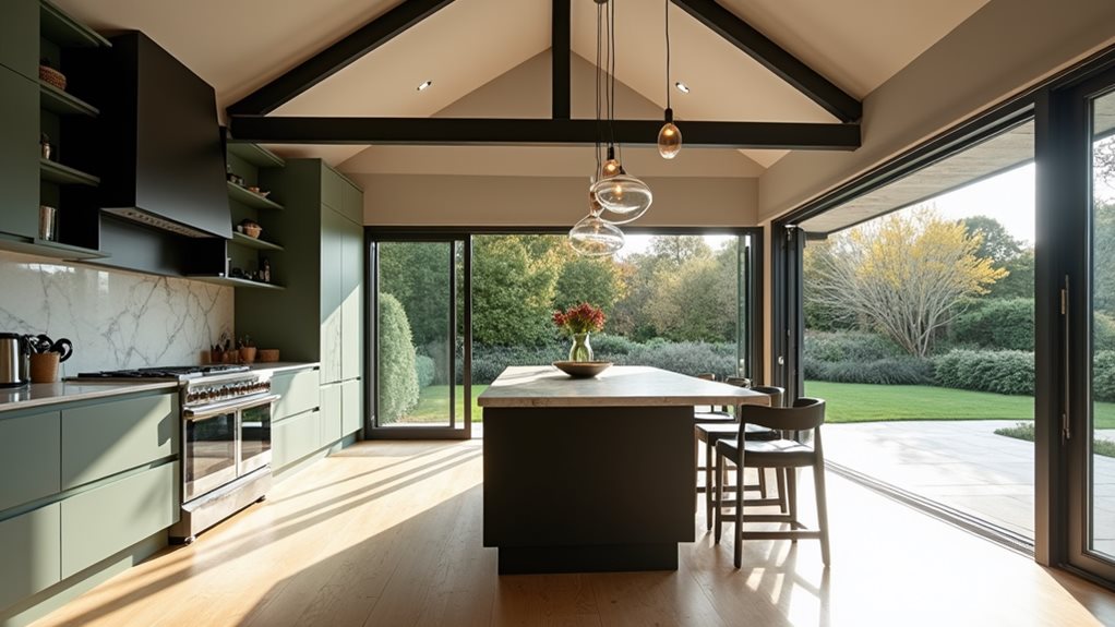 spacious modern living area