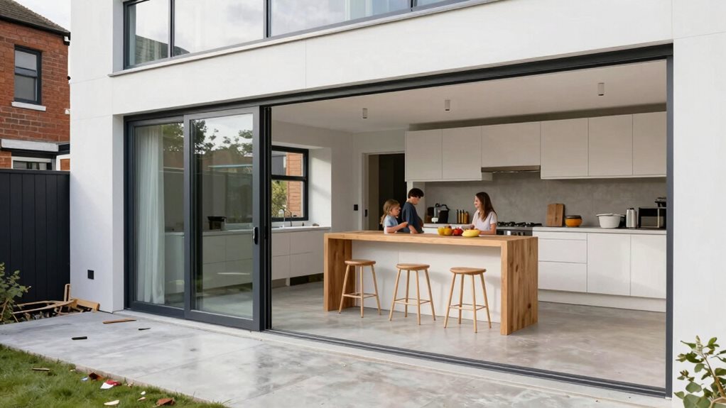 open plan kitchen extensions